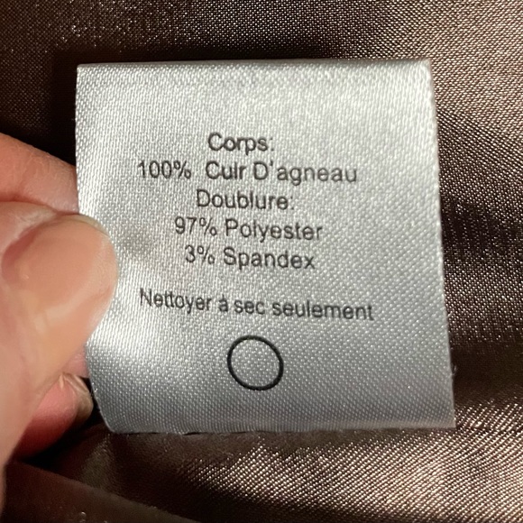 Beautiful distressed dark tan faux leather blazer - Picture 4 of 7